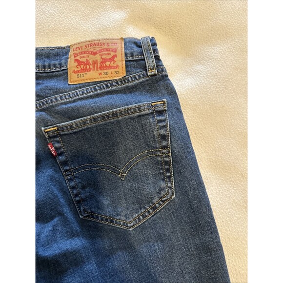 Levi's 511 Denim Straight Jeans Men's Size 30X32 (30x29.5) - Picture 4 of 11
